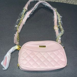 Joy & Iman Pink Gold Chain Shoulder Bag NWT